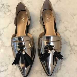 BRAND NEW! Vince Camuto bronze & black flats 6 med